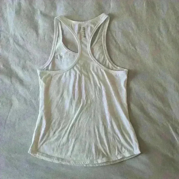 Under Armour, racer tank, yellow and white, fitted,  size small - Picture 11 of 13